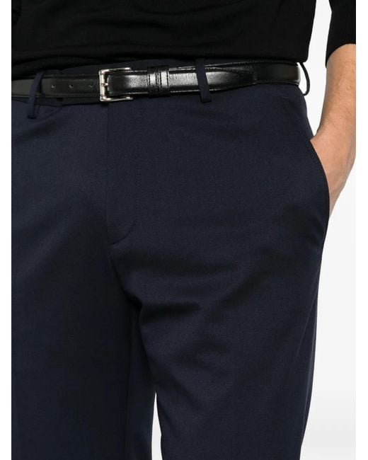 Karl Lagerfeld Blue Pressed-Crease Tailored Trousers for men