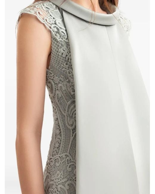 Gemy Maalouf White Short-Sleeves Midi Dress