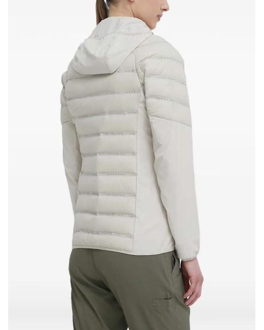 Salewa Gray Hooded Quilted Performance Jacket