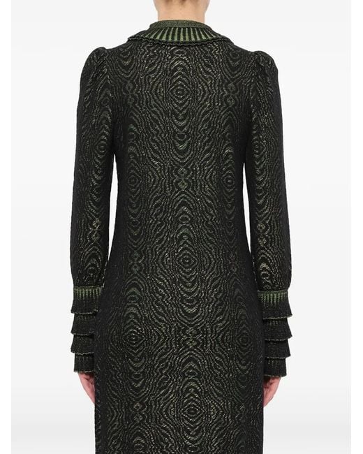 Lanvin Black Ruffled-Trim Mini Dress