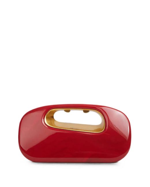 Cult Gaia Red Amara Clutch