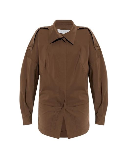 IRO Brown Epaulette-Detail Jacket