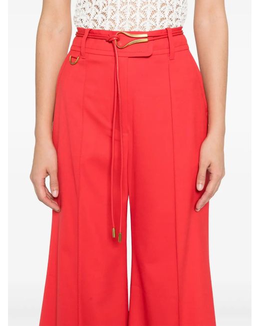 Zimmermann Wool-Blend Crush Tailored Trousers