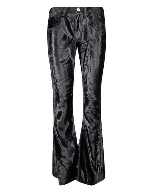 Junya Watanabe Broek Met Fluwelen Afwerking in het Black