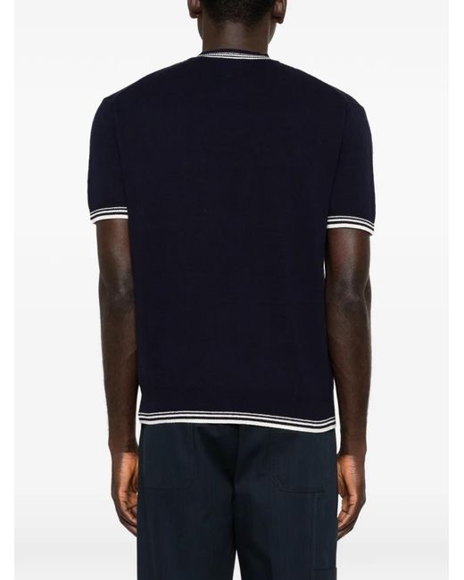 Paolo Pecora Blue Chest-Pocket T-Shirt for men