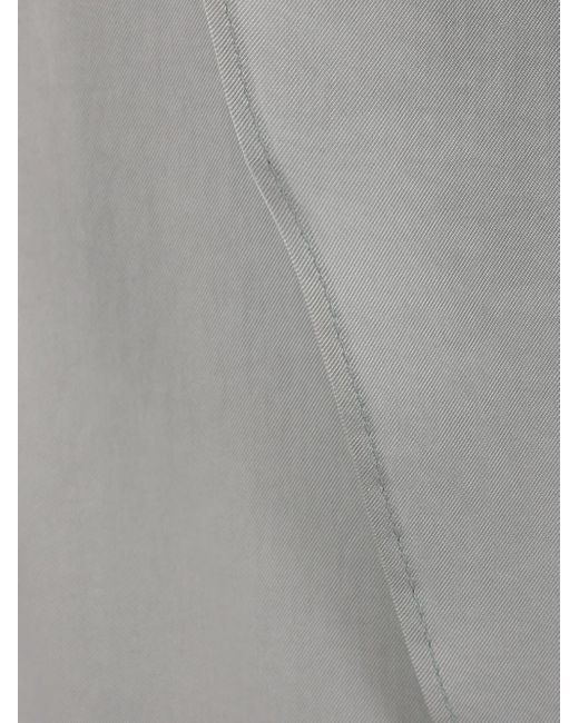 Blumarine Gray Wrap-Detail Trousers