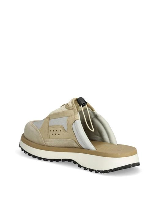 Suicoke White Panelled Slides