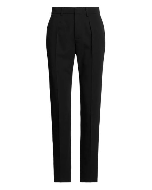 Ralph Lauren Black Pleated Wool Trousers