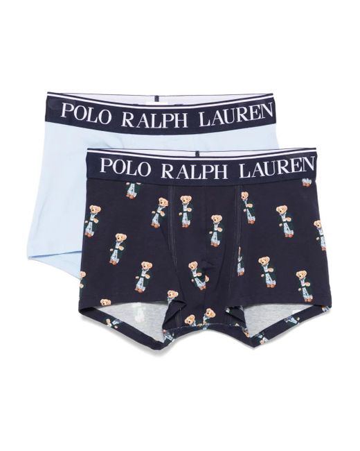 Polo Ralph Lauren Blue Polo Bear Boxers (Pack Of Two) for men