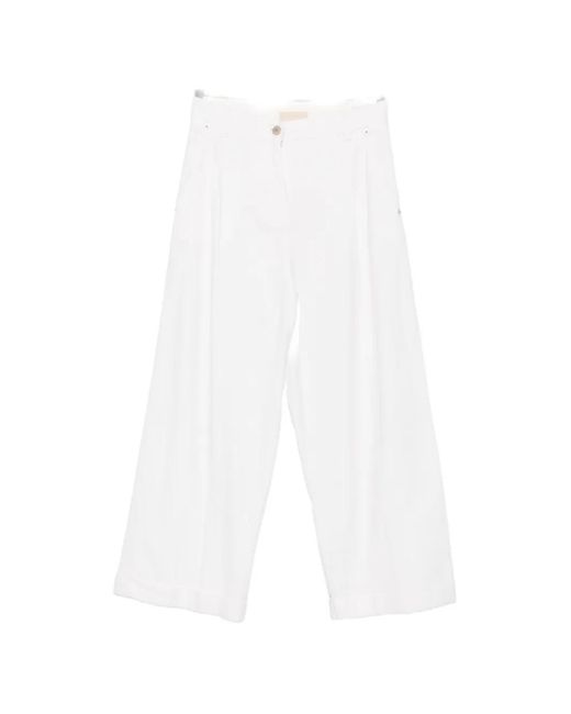 Momoní White Wide-Leg Trousers