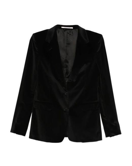 Tagliatore Black Velvet Button Blazer