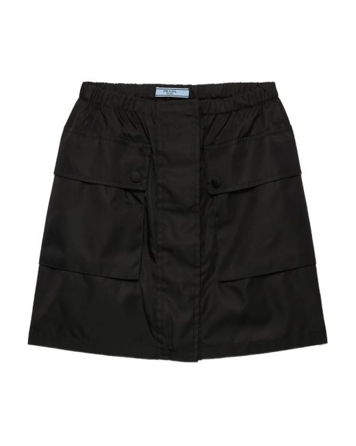 Prada エラスティックウエスト ミニスカート Black