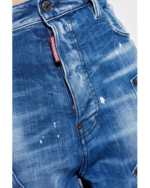 DSquared² Gerafelde Jeans in het Blue voor heren