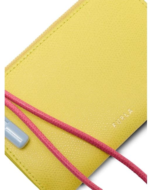 Furla Yellow Iride Envelope Clutch Bag