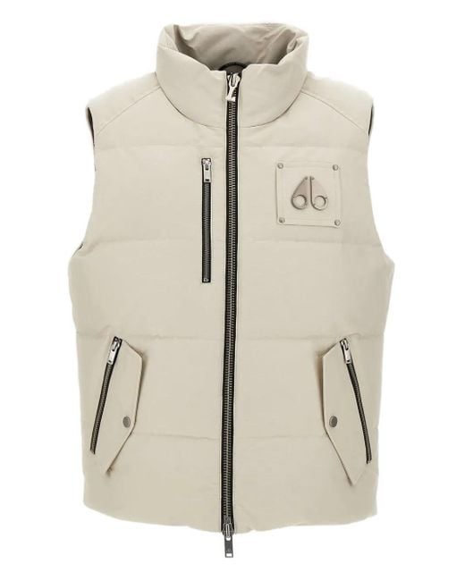 Moose Knuckles Natural Logo-Plaque Gilet for men