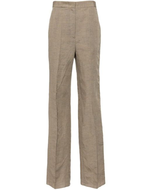 Rochas Natural Woven Tailored Trousers