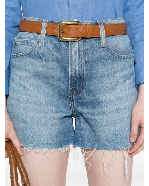 FRAME Blue Ungesäumte Vintage Jeans-Shorts