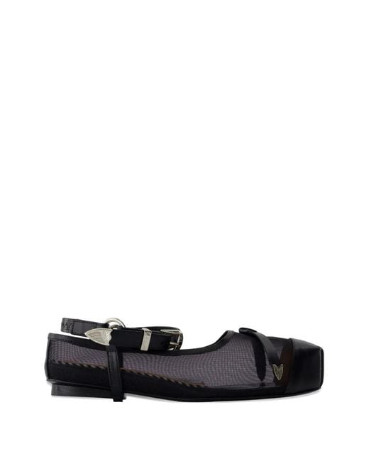 Toga Black Ballerines À Boucle