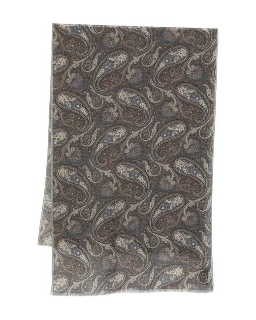Écharpe À Motif Cachemire Dell'Oglio pour homme en coloris Gray