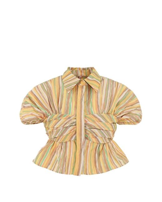 Alexis Metallic Striped Top