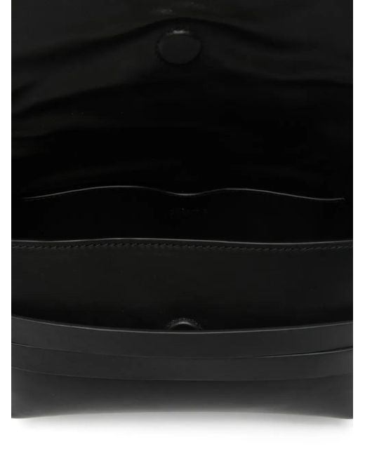 Vic Matié Black Buckle Leather Shoulder Bag
