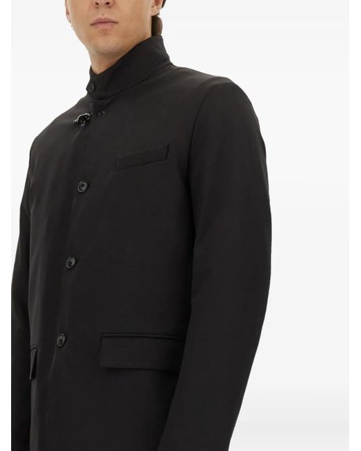 Fay Black Flap-Pocket Buttoned Jacket for men