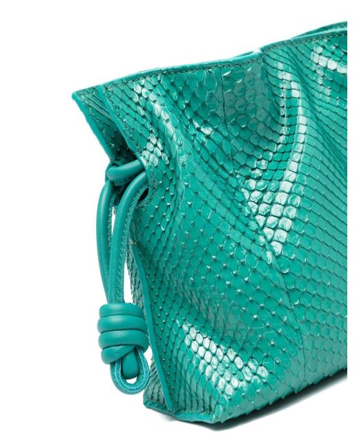 Mini sac à bandoulière Flamenco en cuir Loewe en coloris Green