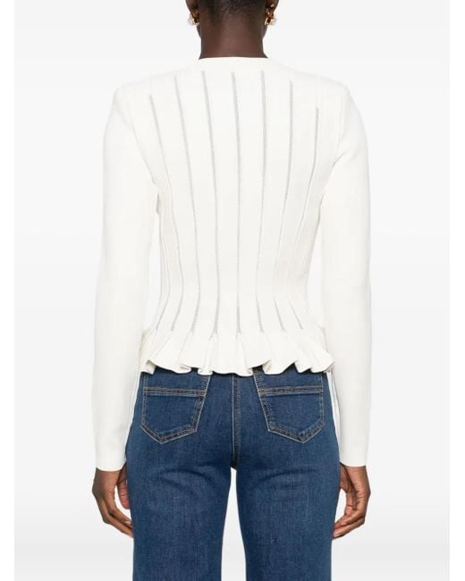 Cárdigan de tricot de Elisabetta Franchi de color White