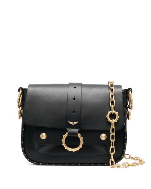 Zadig & Voltaire Kate Stud-detail Shoulder Bag in Black | Lyst