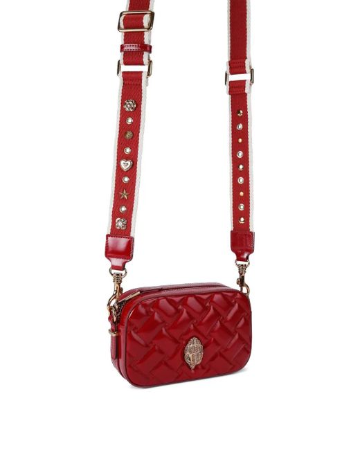 Kurt Geiger Red Quilted Embellished Cross Body Bag