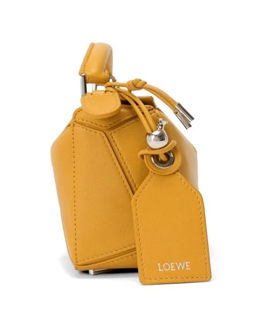 Loewe Metallic Featherlight Puzzle Panelled Leather Mini Bag