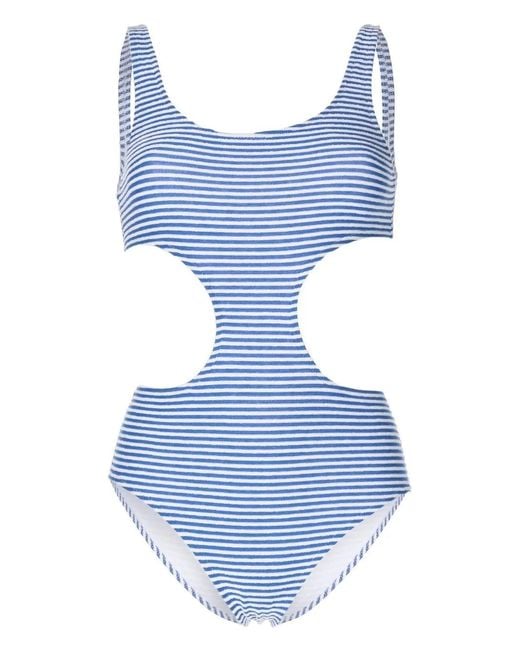 Solid & Striped Blue The Sarah Striped Swimsuit