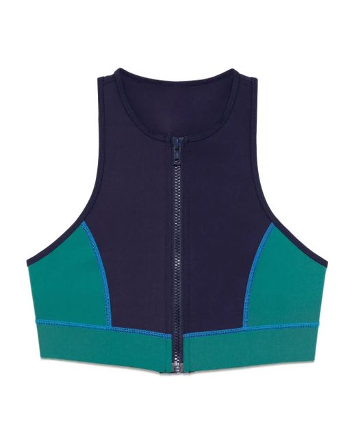 Duskii Blue Neoprene High-Neck Surf Top