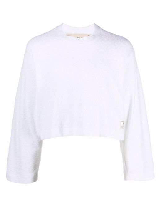 Haikure Cropped-Pullover aus Bio-Baumwolle in White für Herren