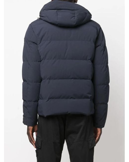 Paul & Shark Blue Padded Hooded Jacket for men