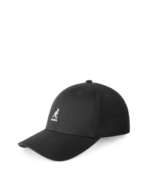 Kangol Black Flexfit Wool Baseball Cap for men