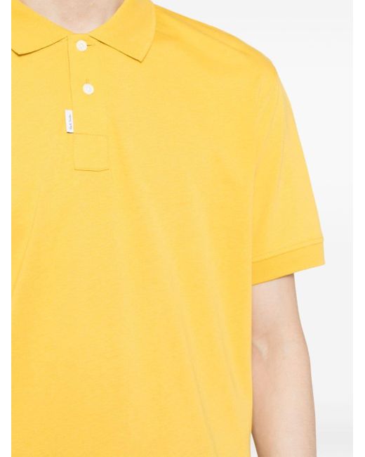 PS by Paul Smith Yellow Logo-tag Cotton Polo Shirt for men