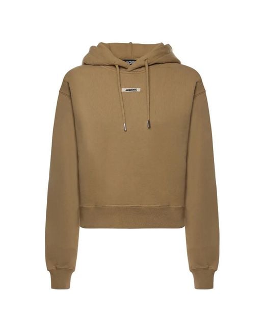 Jacquemus Natural Logo-Plaque Hoodie