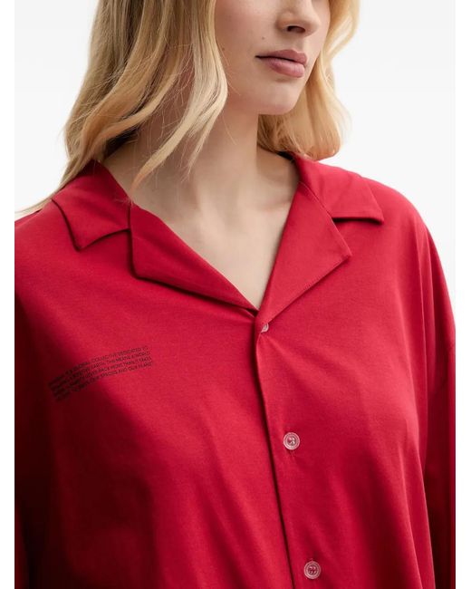 PANGAIA Red Button-Up Nightwear Set (Set Of Two)