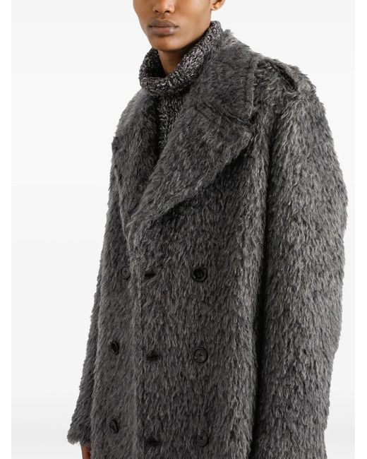 Cappotto Doppiopetto di Dolce & Gabbana in Gray da Uomo