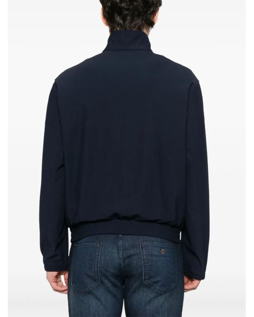 Emporio Armani Blue Fine-Ribbed Jacket for men