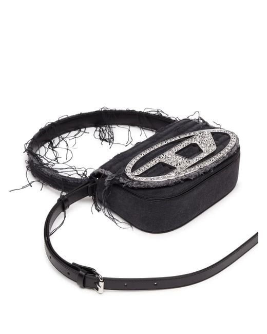 DIESEL Black 1dr Denim Crossbody Bag