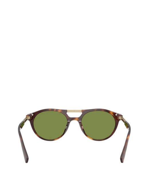 Brunello Cucinelli Green Round-Frame Sunglasses