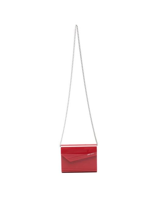 Jimmy Choo White Candy Logo-Detail Clutch Bag