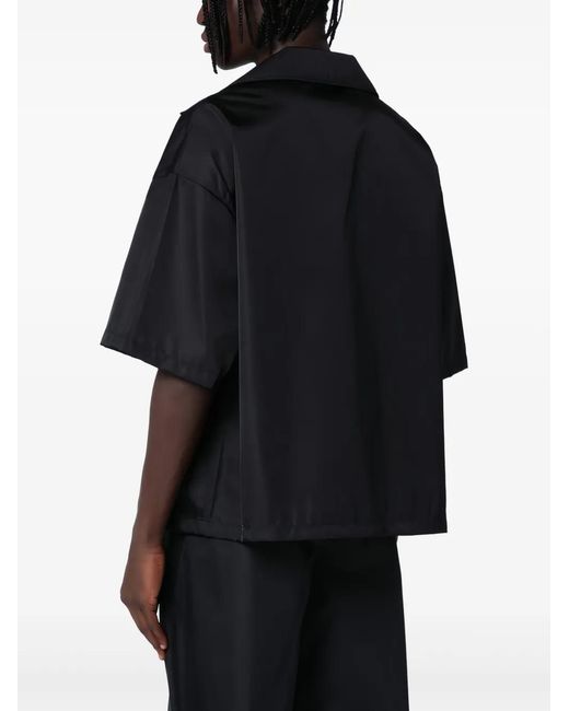 Prada Black Re-Nylon Short-Sleeved Shirt for men