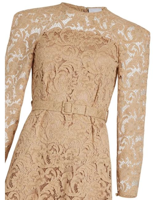 Patou Natural Floral-Lace Maxi Dress