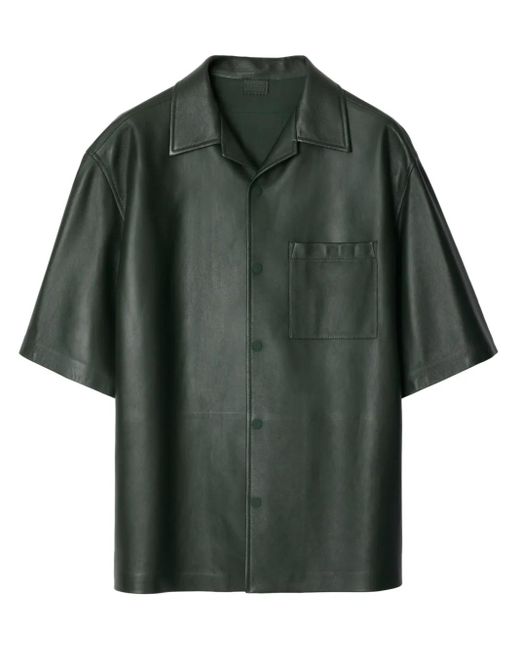 Camisa de manga larga con bolsillos Burberry de hombre de color Green