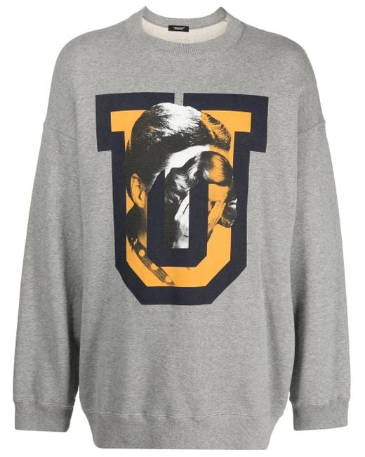 Undercover Gray Graphic-Print Sweatshirt for men