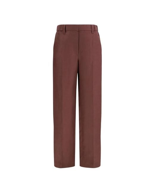 Brunello Cucinelli Purple Belt-Loop Pocket Trousers