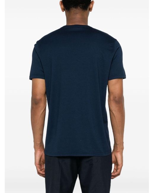 Kiton T-Shirt aus Baumwoll-Kaschmir-Gemisch in Blue für Herren